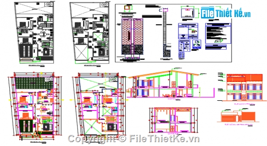 cad nhà,Nhà 2 tầng đẹp,Bản vẽ nhà nghỉ